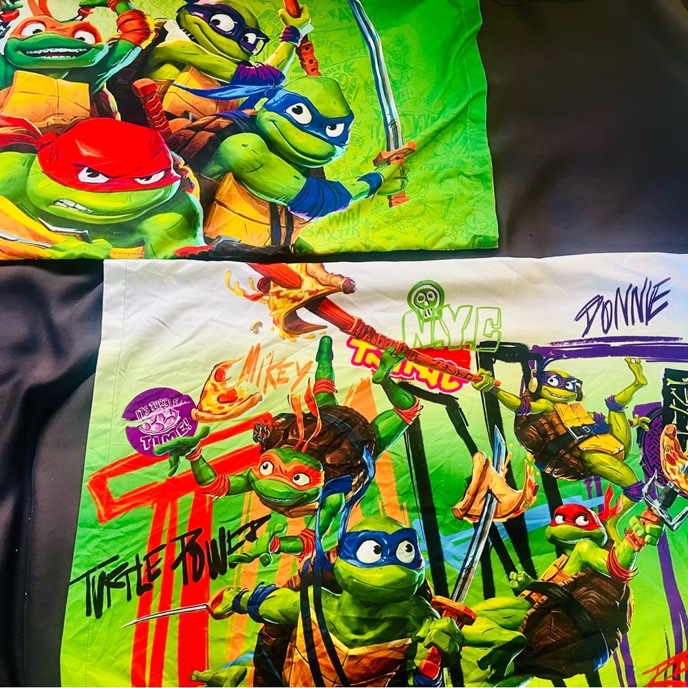 2 Teenage Mutant Ninja Turtles Mutant Mayhem Standard Pillow Cases